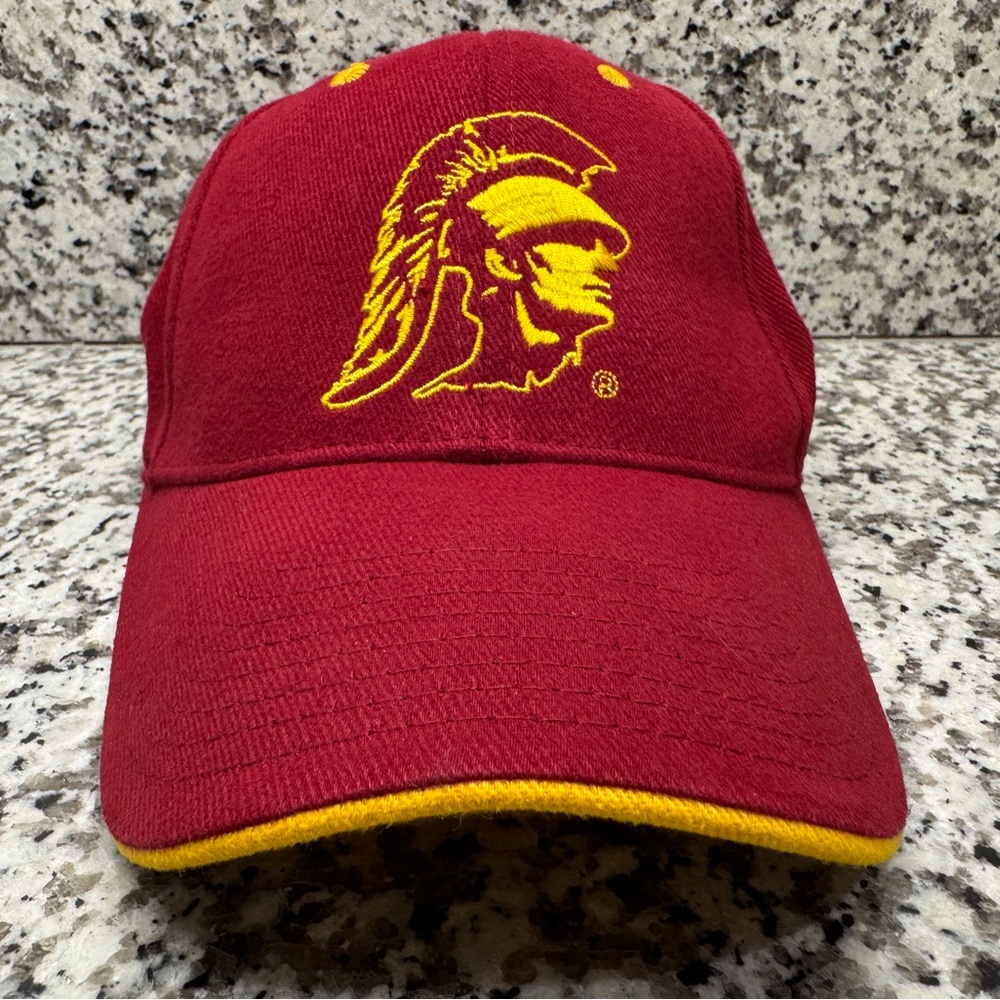 USC Trojans Cap Cardinal Red Tommy Trojan Logo Adjustable OSFM NCAA College Hat